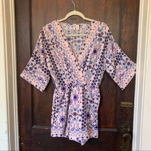 JAPNA Floral print romper playsuit jumper summer pink